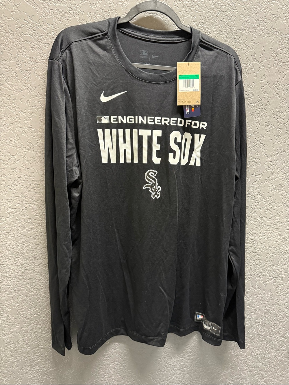 Nike Black White Sox Long-Sleeve Performance Tee NWT size XL